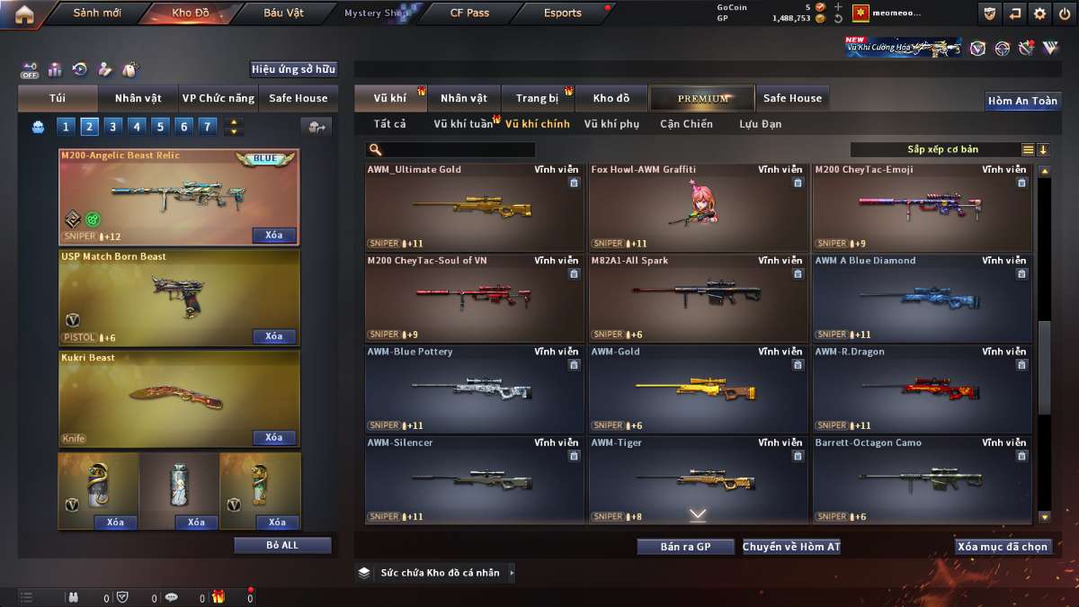 shop acc cf uy tin gia re